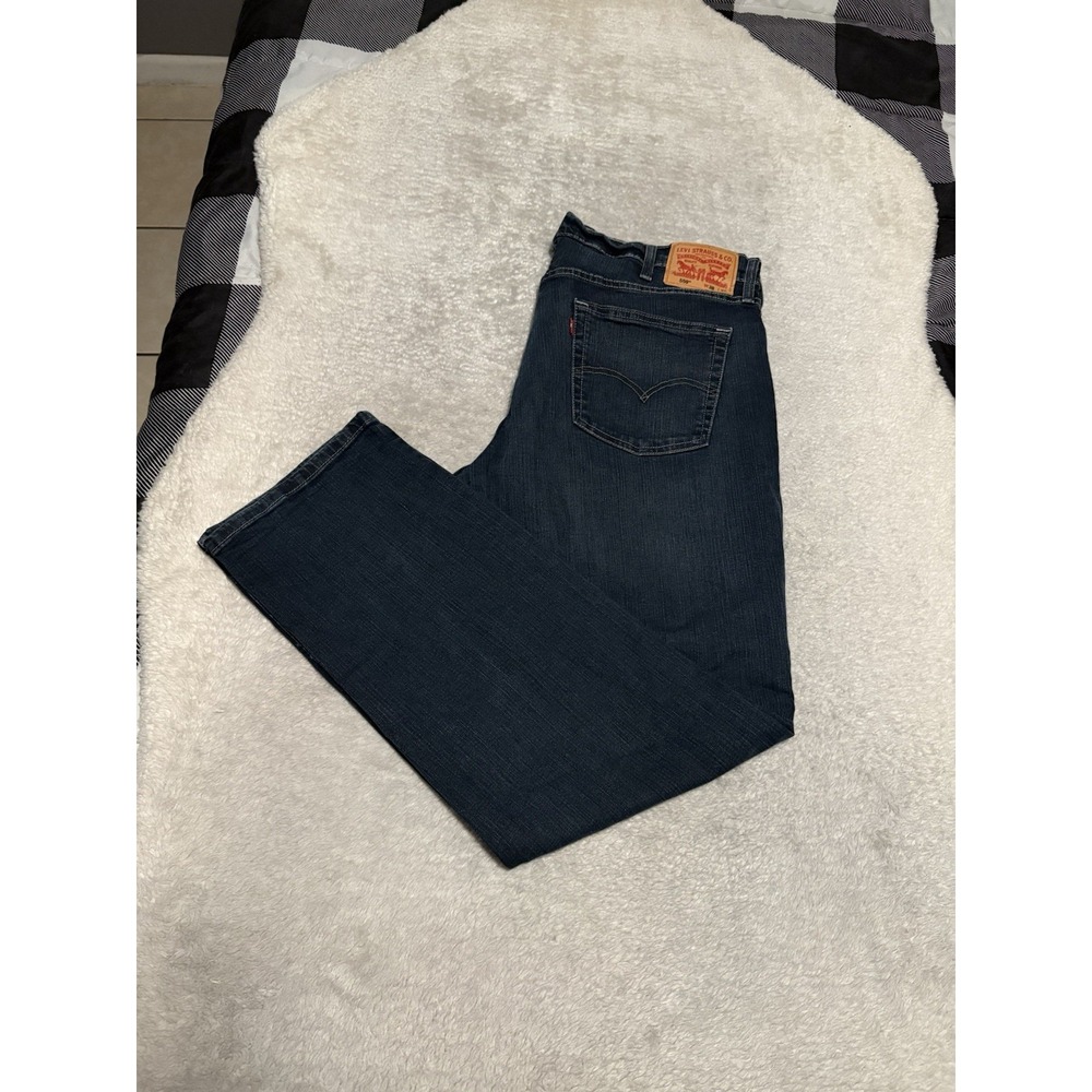 Levis 559 Mens Relaxed Straight Leg Blue Denim Jeans Size 38x32 Cotton Stretch